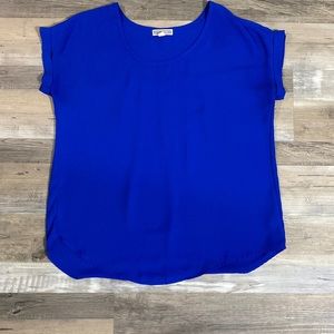 Pleione Royal Blue Blouse Sz S